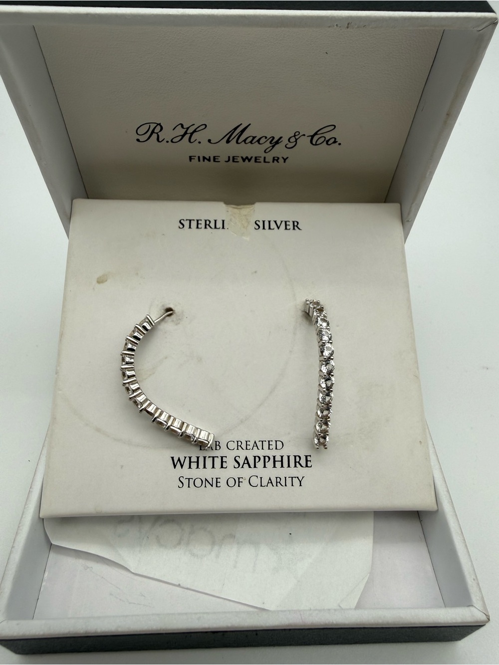 Macy's Sterling Silver White Sapphire Ear Climbers